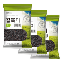 건강한밥상 국산 찰흑미, 1kg, 3개