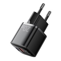 고속충전기 20W GaN USB C 충전기 빠른 30 PD 유형 벽 어댑터아이폰 호환 화웨이 휴대 전화, 01 EU Plug_02 Black, 1개