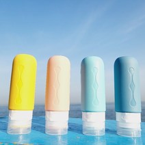 클리커스 새지않는 실리콘 트래블 보틀 여행용 공병 90ml 4P, 혼합색상, 1세트