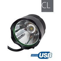 CREE USB LED 라이트 XM-L2, 올블랙, 1개
