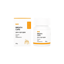본아페티 브레스캡스 강아지 기관지 영양제 애견 호흡기 영양제 노령견 기침 60정