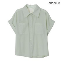 ab플러스 셔츠형 카라 소매 롤업 블라우스 LSW5MB38A