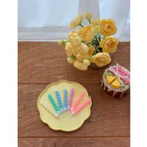 하하데이즈 파스텔 꽈배기초 케이크초 생일초 생일파티 예쁜초 파스텔초, 상세정보참조