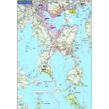 여수시전도 소-중-대 선택가능 전라남도 여수지도, 족자형-코팅재질 소형78x110cm