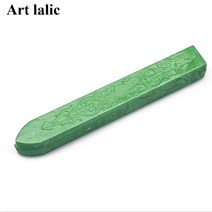 문자각인 금형씰링 왁스 스틱 레트로 인감 스탬프 편지 청첩장 90x10x10mm 빈티지 코드 심지, 07 green