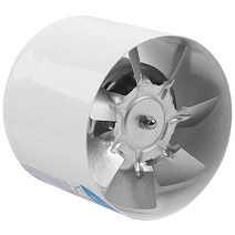 ABHU 인라인 덕트 팬 공기 환풍기 금속 파이프 미니 욕실 화장실 벽 4 인치, white, 01 white
