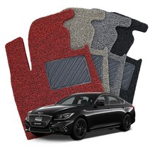 하이글로씨 제네시스 G80 2세대 코일매트 확장형 전차종 차량용 카매트, 엣지형/브라운/1+2열, /H293