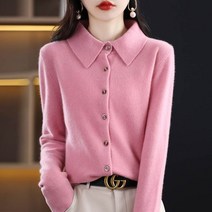 가볍고 부드러운 여성 캐시미어 100 니트 단색 양모 모헤어 셔츠 카라