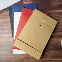 A5 컬러 무지 감성 디자인 색상 크라프트 하도메 종이 단추 각대 포장 사각 봉투 케이스 제작 소봉투 서류 포토 사진 그림 선물 엽서 보관 끈 달린 박스 패키지 세로 남색 1p