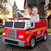 대형 2인용 전동소방차 전동경찰차 4륜구동, 소방차