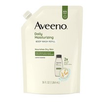 아비노 Aveeno 데일리 모이스처라이징 바디 워시 수딩 오트 리필 36 Fl. Oz, 36 Fl Oz (1개)