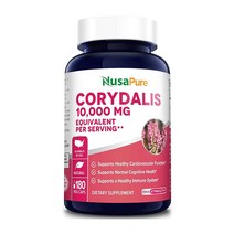 NusaPure 현호색 10000mg 180캡슐 코리달리스 미국직배송