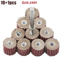 무선 전동드릴 10Pcs 루버 그딩 휠 연마재 플랩 샌딩 샌드페이퍼 로타리 공구 용 연삭 디스크 3mm 핸들 전, 협력사, 240