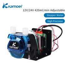 지하수 워터 펌프 Kamoer 스테퍼 모터 설치 12V 고정밀 소형 연동 도징, [01] 6 Ro, [01] S14