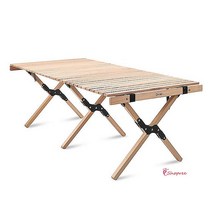 감성캠핑 원목 롤 테이블 120cm, 캠핑테이블120cm