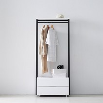 G561 2단 이동식 서랍행거 800 1color, 화이트