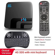인터넷 셋톱박스 홍탑 안드로이드 10 TV 박스 4GB 64GB 32GB 6K 3D 비디오 H.265 미디어 플레이어 2.4G 5GHz 와이파이 블루투스 셋톱 스마트, 협력사, AU 플러그, 32G 키보드