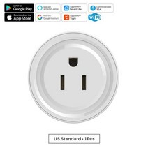 스마트싱스 스마트플러그 Tuya 스마트 플러그 Wifi 전원 소켓 US 10A 무선 콘센트와 타이밍 SmartLife APP 원격 제어 Alexa Google 홈 작동, [01] 미국 플러그, [01] 1Pcs
