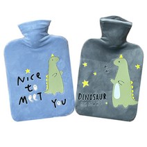 위너리스 보들보들 극세사 물주머니 1L 블루+그레이, 1set