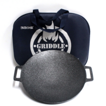 눌러붙지 않는 키친아트 코팅 통주물 그리들팬 33cm/36cm/39cm 대형 가방포함 바베큐 삼겹살 닭갈비 다양한 가정용 캠핑요리, 1개