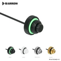 Barrow TCWD-V1/TCWDL-V1 10K 온도 워터 스톱 씰링 플매트 카펫 러그 G1/4 물 냉각 표준 및 확장, [01] TCWD-V1, [04] Gold, 01 TCWD-V1