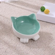 고양이 그릇 도자기 빗살 아기 고양이 물그릇 밥그릇 고양이 물그릇 고양이 물 그릇 고양이 밥그릇 낮은발 고양이 용품, [꼬마발 시리즈] 벽라춘록개