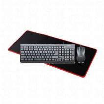 QNIX QMK-3000U WithPad 장패드 유선키보드 마우스세트, 블랙