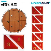 유니온 에폭시 숫자 삼각번호판(적색) (U-0330)(택1), 큐제이테크 숫자101-110