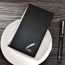 검정 경찰수첩 공무원 인조가죽 줄노트 미니 기록