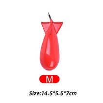 낚시거치대 선상낚시거치대 Sml 잉어 낚시 로켓 피더 스팟 폭탄 플로트 미끼 홀더 스포브 펠렛 위치 기어 액세서리, RED M
