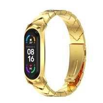 미밴드 4 충전기 샤오미 고속 충전 코어 xiaomi mi band 6 5 3용 금속 스트랩 스테인레스 팔찌 on mi band correa miband xiomi 팔찌 46, 협력사, 미밴드4용, v 스타일 골드