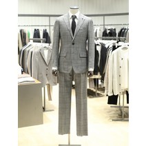 지이크 [SIEG] S/S 라이트그레이 이태리 수입원단 체크 울 실크혼방 정장세트 PEJAD2020 PEPAD2220