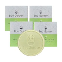 바오가든 인퓨즈 티트리 오일 비누 100g 세안비누, 4개
