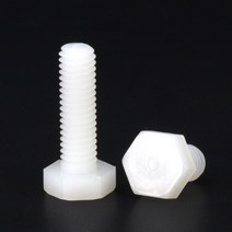 블랙/화이트 나일론 외부 육각 머리 나사 플라스틱 볼트 M3 M4 M5 M6 M8 M10 M12 열/전기 절연 사용용, M12 (5pcs), White, 60mm