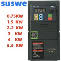 인버터 컨버터 가변 주파수 드라이브 VFD 변환기 속도 컨트롤러 3 상 모터용 AC 220V 380V 07 15 22 55KW, SUSWE320+1PH220V3PH220V+22KW