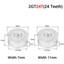타이밍풀리 24 개 톱니 2gt 밍 풀리 보어 4mm 10mm 폭 2GT 동기 벨트 AF 1, 01 Bore 4mm_02 11mm