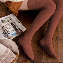 따뜻한 기모 롱 오버니삭스