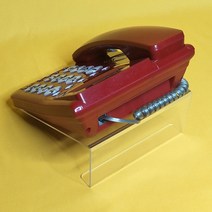 유선전화기 받침대 책상 전화기, 투명한