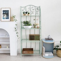 우노데코 빈티지한 쉐비엔틱 장식 소품 인테리어 철제 선반 2색, 아이보리