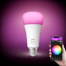 [ PHILIPS 코리아 공식판매점 ] 필립스 휴 화이트&컬러 엠비언스 1600 루멘 13W 스마트 전구 HUE 국내정품, 필립스 휴 화이트&컬러 엠비언스 1600 스마트 전구