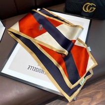 NENAI 쁘띠 스카프 더블 레이어리본명품 롱실크여성 스카프 100%실크 스카프