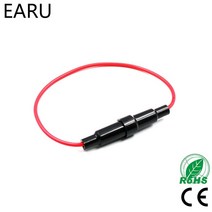 유리관 휴즈 10pcs 520mm 유리 퓨즈 홀더 나사 유형 5x20mm 22 awg 와이어 케이블 250v 유리 퓨즈 튜브 퓨즈 케이스 케이스 마운트 베이스, 2개
