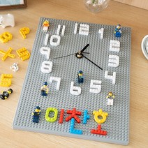 글자블럭 교육용벽시계 어린이교육용 무소음 벽시계, 글자블럭 벽시계 단품 레드