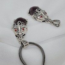 [루나소울]열정적인 빨강색 가넷과의 콜라보 비휴 목걸이(N_077)