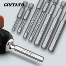 친환경 마그네틱 육각 드라이버 비트 S2 샹크 스크류 50mm 100mm 길이 H1.5-H12, 03 100_09 H10