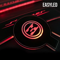 스팅어 LED 컵홀더 플레이트 / 도어캐치, 2.0기본형 / 2.2디젤 무선충전 유, 레드