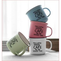 도자기 홈 카페 커피숍 모던 손잡이 따뜻한 음료 커피 라떼 글라스 머그 잔 컵, 아이리스파스텔머그핑크