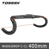 자전거 카본핸들바 TOSEEK로드 바이크 풀 카본 핸들바 초경량 UD 매트 로드 벤드 318x40 0420440mm 자전거 부품 액세서리, grey-400mm
