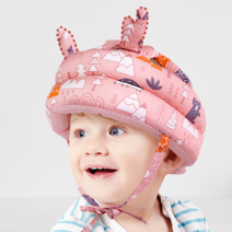 신생아머리쿵 200일아기선물 보호대 갓난아기, 핑크