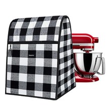 BAGSPRITE KitchenAid 볼 리프트와 호환되는 스탠드 믹서 더스트 커버 4.3-4.7L(4.5-5쿼트) 스탠드 믹서 액세서리용 커버 포켓, Buffalo Check, Buffalo Check